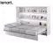 Smart seng hvit høyglans 140x200 horisontal Bed Concept BC-04